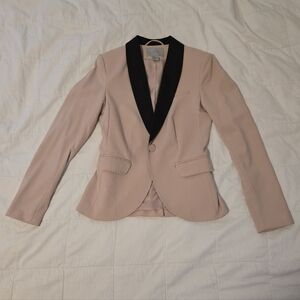 H&M Pink Blazer with Black Lapel